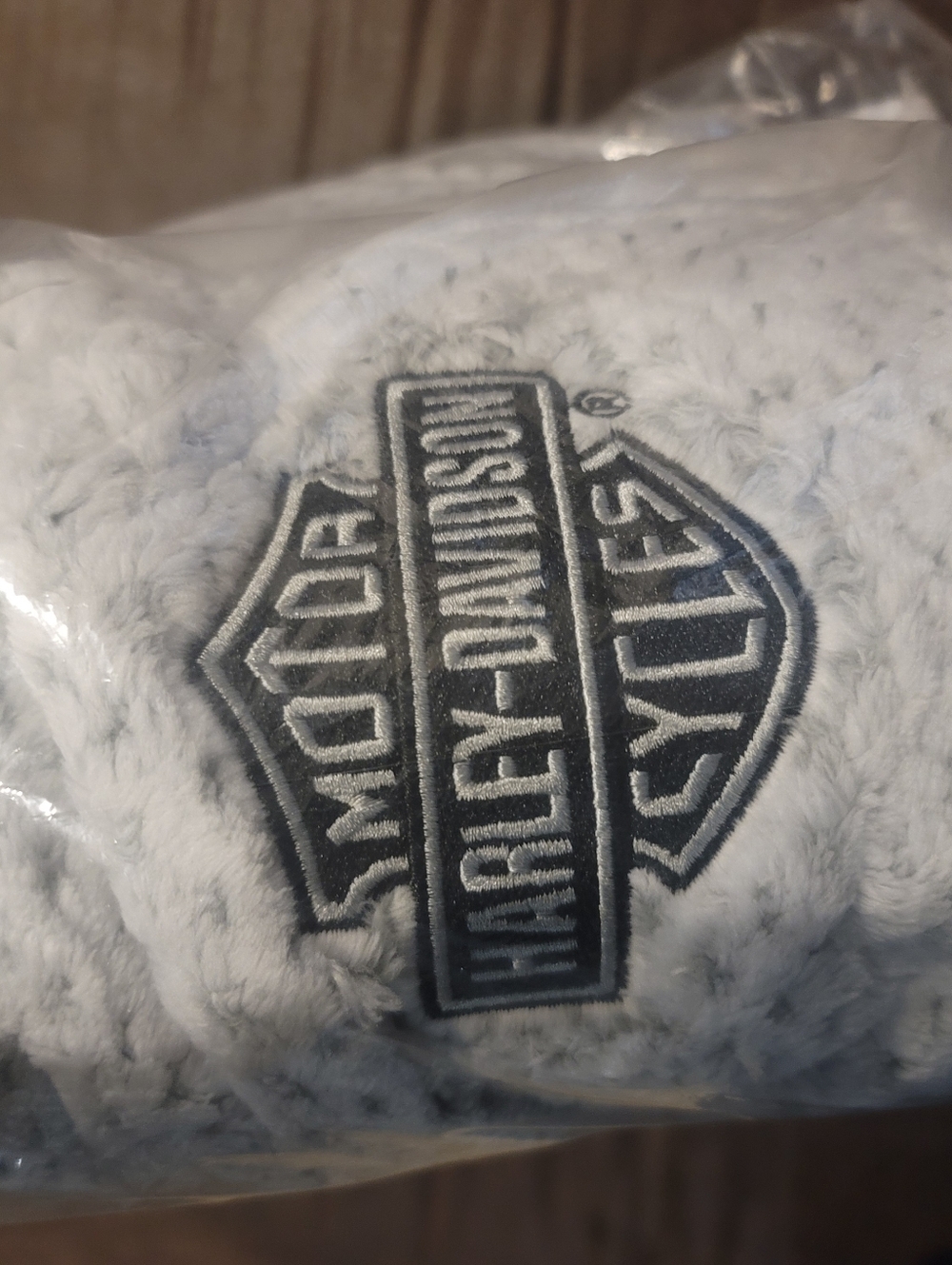 Harley Davidson Motorcycle Blanket. - Picture 2 of 5